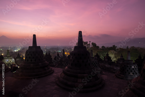 Borobudur, or Barabudur is a 9th-century Mahayana Buddhist temple in Central Java © gumbao