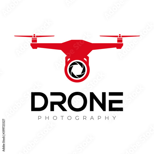 Drone Logo. Drone Photography Logo Design Vector