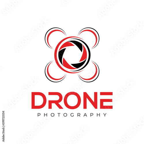 Drone Logo. Drone Photography Logo Design Vector