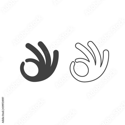 Set of Ok icon vector