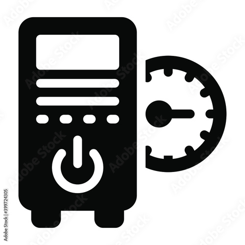 
Cpu speed test in glyph icon 
