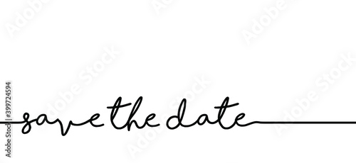 Slogan save the date. Wedding invitation card with calligraphy, hand written. Flat best vector quote. Greeting banner poster. Bride and groom love. Calendar.