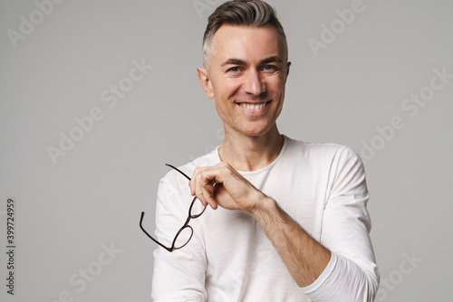Portrait of happy smiling confident man isolated