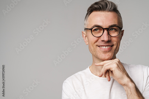 Portrait of happy smiling confident man isolated