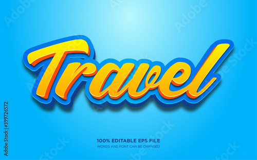Travel text style effect