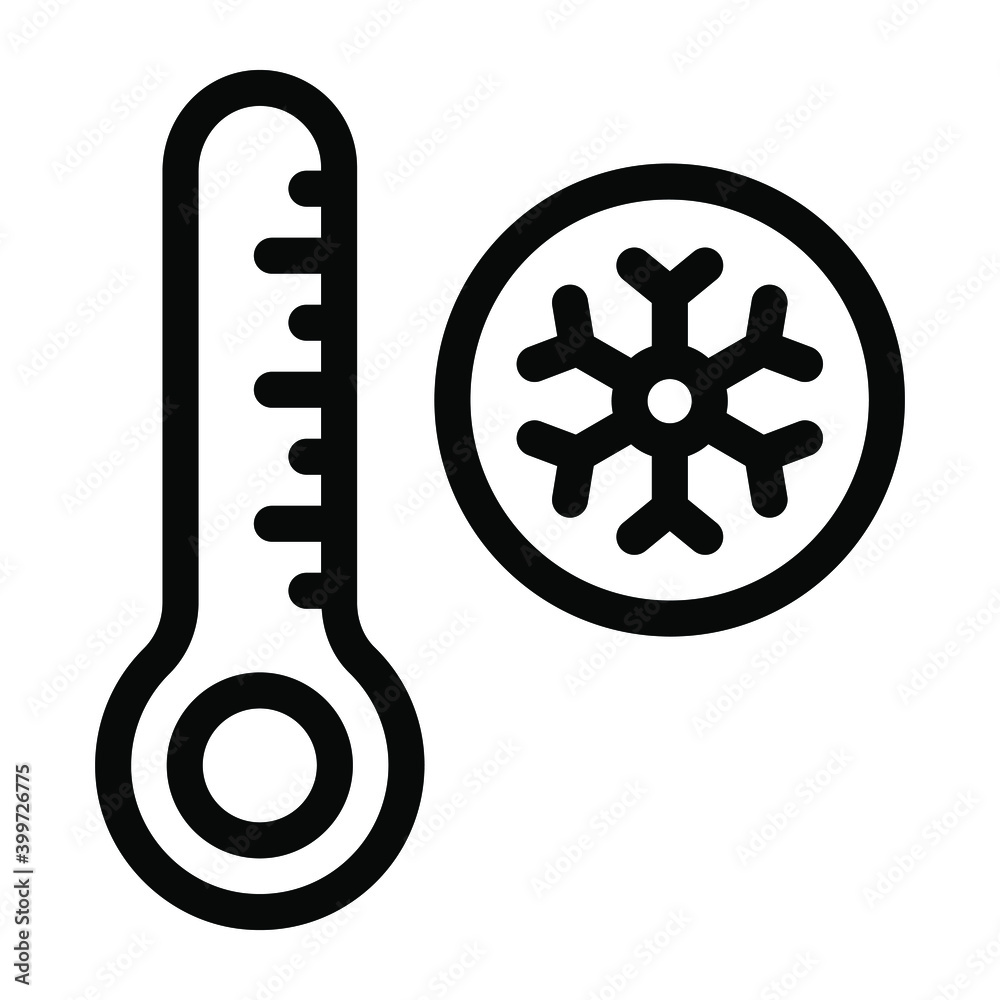 Obraz premium High temperature glyph icon 