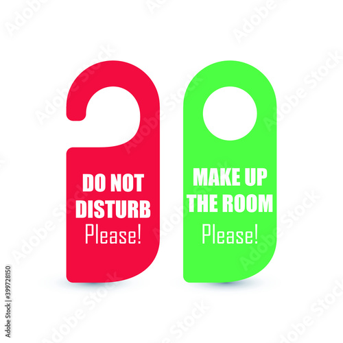Do not disturb. Door hanger. Eps10 vector illustration.