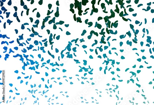 Light Blue, Green vector background with abstract forms.