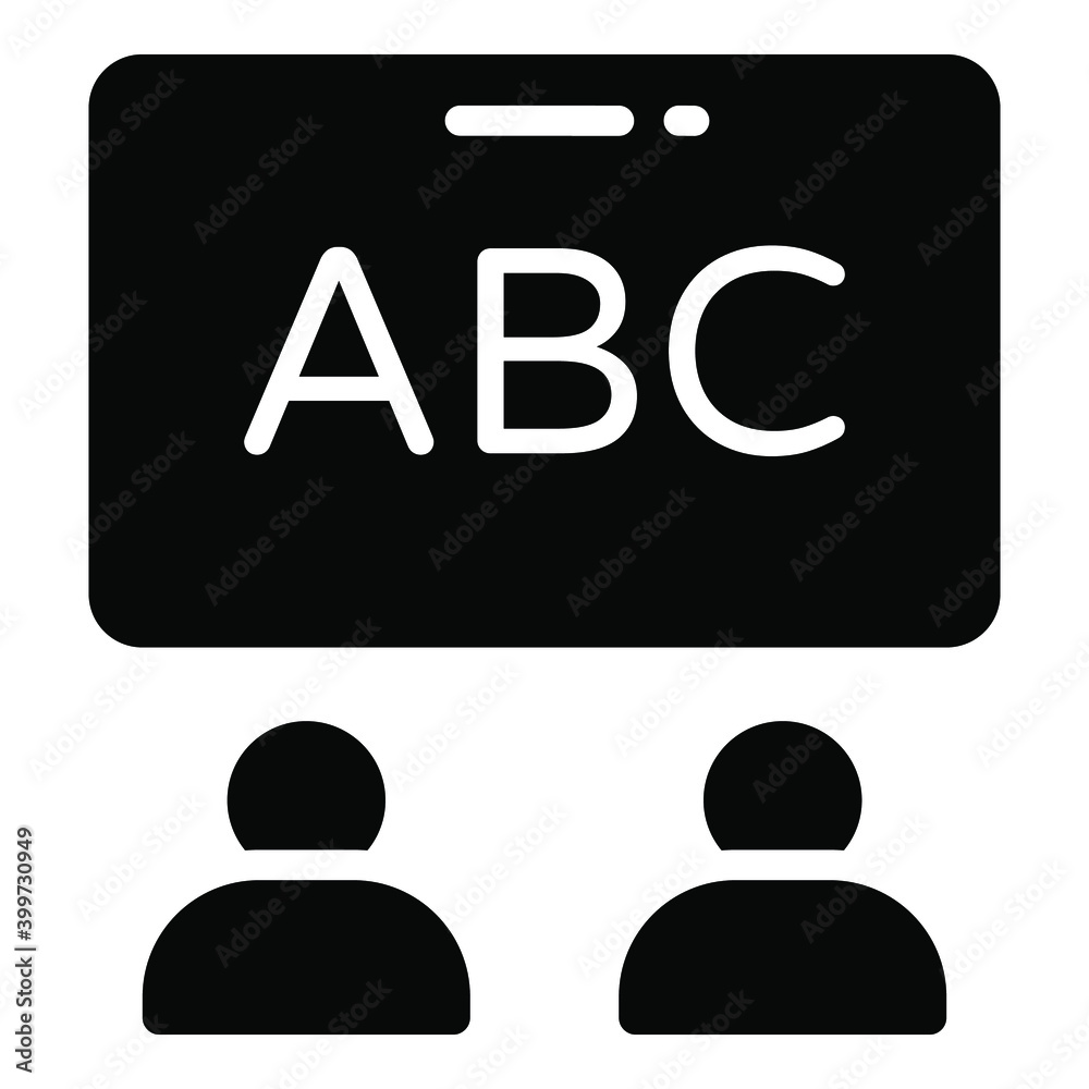classroom glyph icon, school and education icon classroom glyph icon, school and education icon