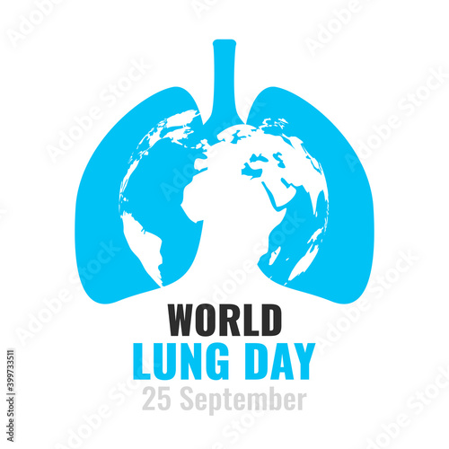 World lung day vector poster