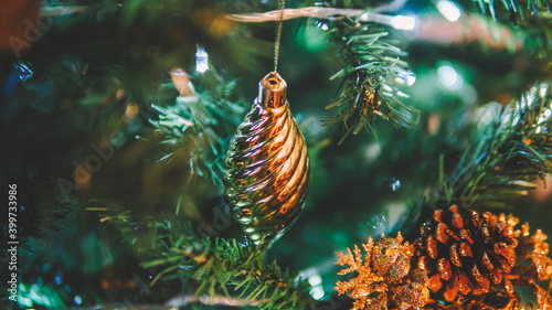 Pine-Cone Toy In The Christmas Tree