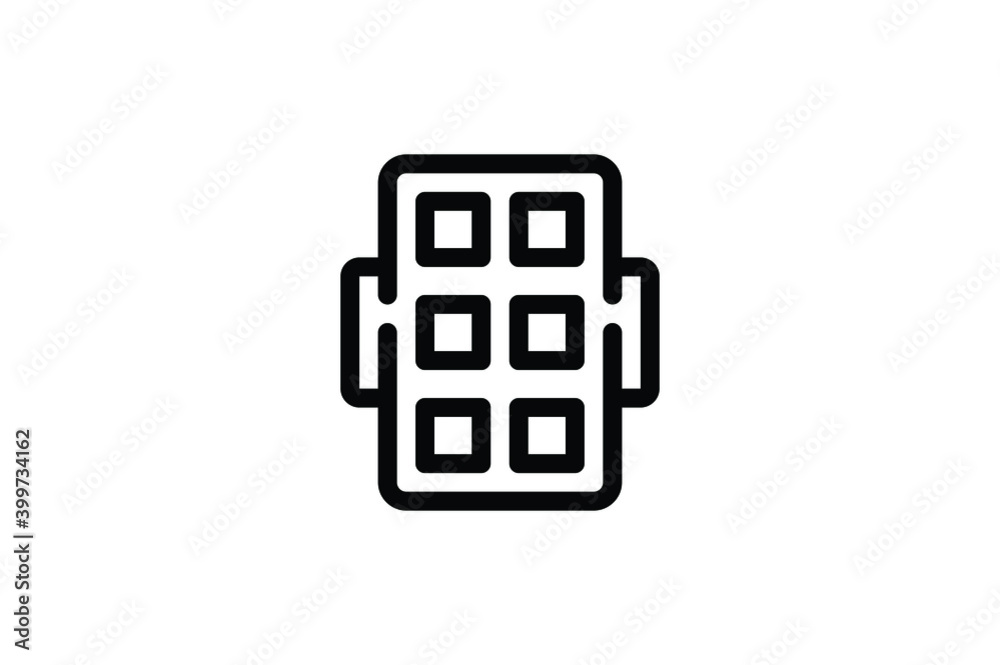 Kitchen Outline Icon - Ice Cube Kitchen Outline Icon - Ice Cube