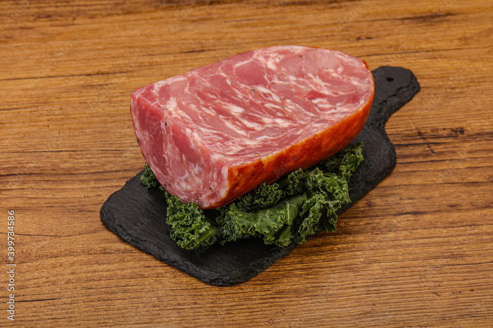 Beef ham piece over board Beef ham piece over board