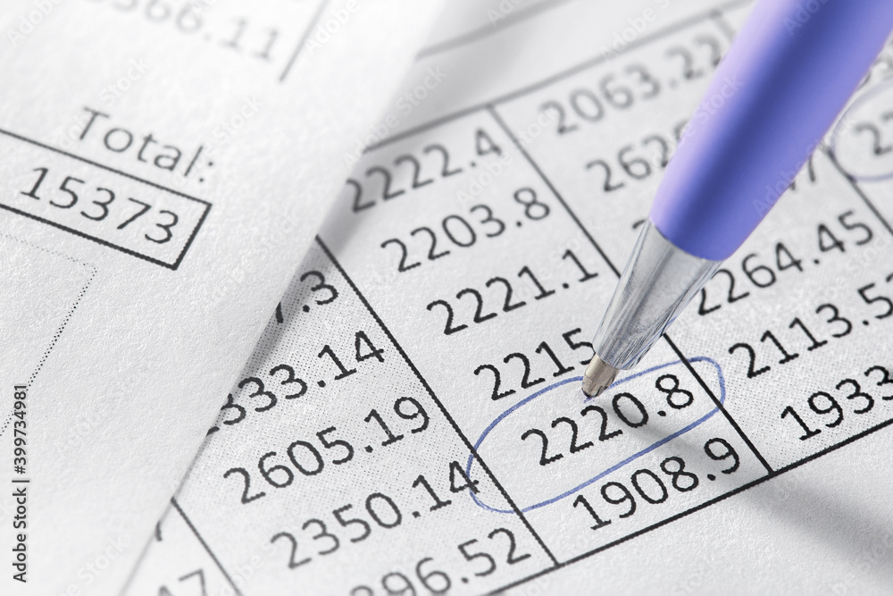 Financial data analyzing and report chart data, pen marking financial data. Financial data analyzing and report chart data, pen marking financial data.