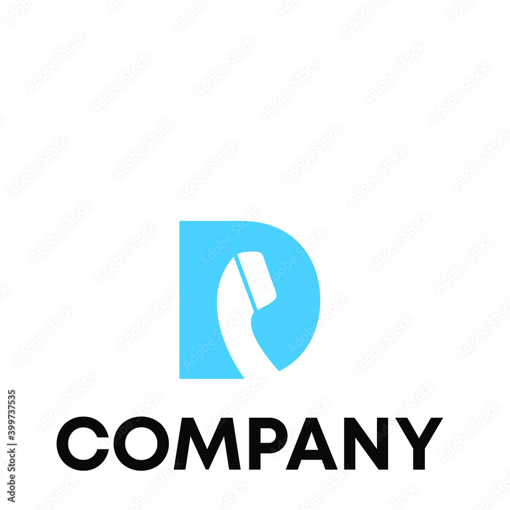 D Phone logo design