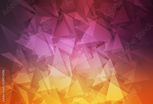 Light Pink, Yellow vector low poly texture.