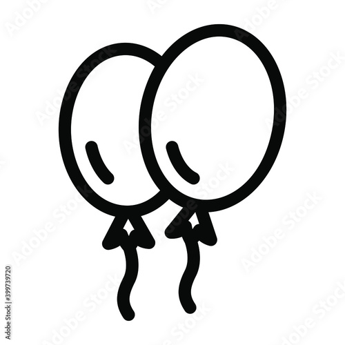 
Solid design of party decorative balloons icon
