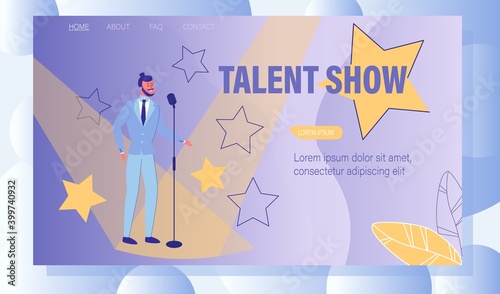 Entertainment Talent TV Show Landing Page Design