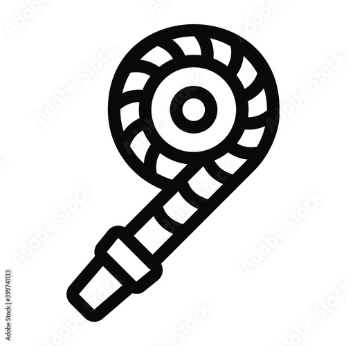 
Party celebration accessory, solid icon of whistleblower
