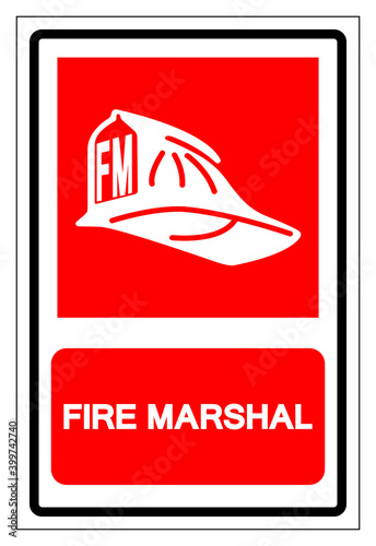 Εκτύπωση καμβά Fire Marshal Symbol Sign ,Vector Illustration, Isolate On White Background Label
