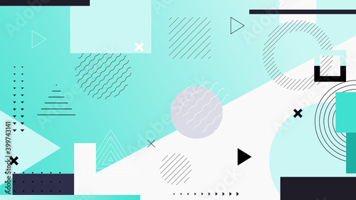 Dark vector geometric backround. Abstract design styled vintage trends 80-s. Minimalistic background