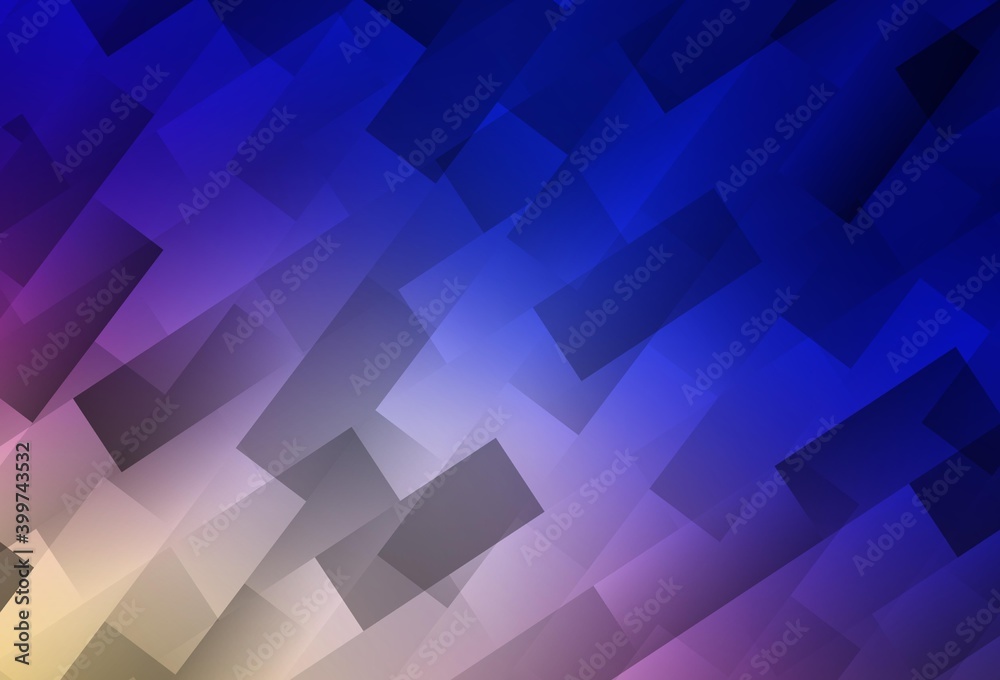 Light Pink, Blue vector texture in rectangular style.