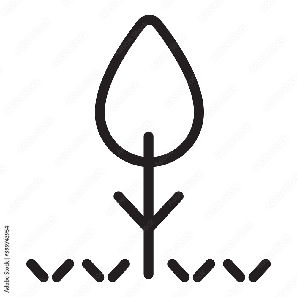 Forest Tree Flat Icon Isolated On White Background Forest Tree Flat Icon Isolated On White Background