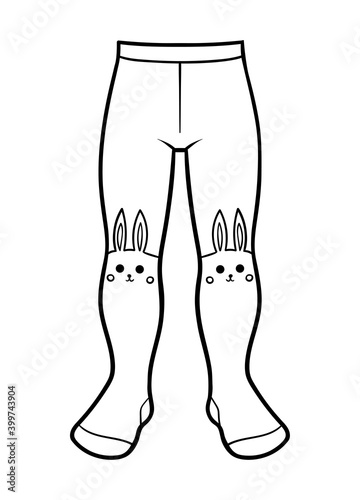 Coloring book, Kids tights for girl