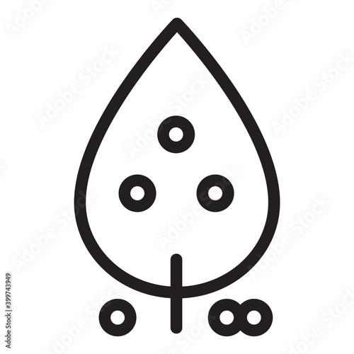 Forest Tree Flat Icon Isolated On White Background