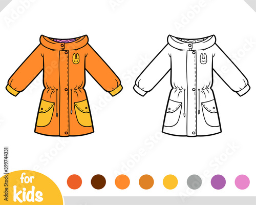 Coloring book, Girls parka jacket