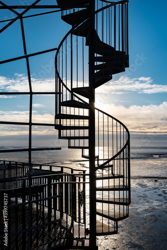 Spiral staircase at the Obereversand lighthouse in Dorum-Neufeld photo