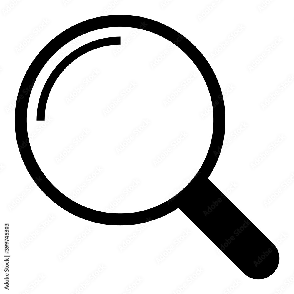 Magnifying Glass Search Zoom Flat Icon Isolated On White Background Magnifying Glass Search Zoom Flat Icon Isolated On White Background