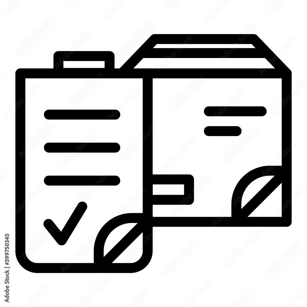 Parcel Delivery Info Check Flat Icon Isolated On White Background Parcel Delivery Info Check Flat Icon Isolated On White Background