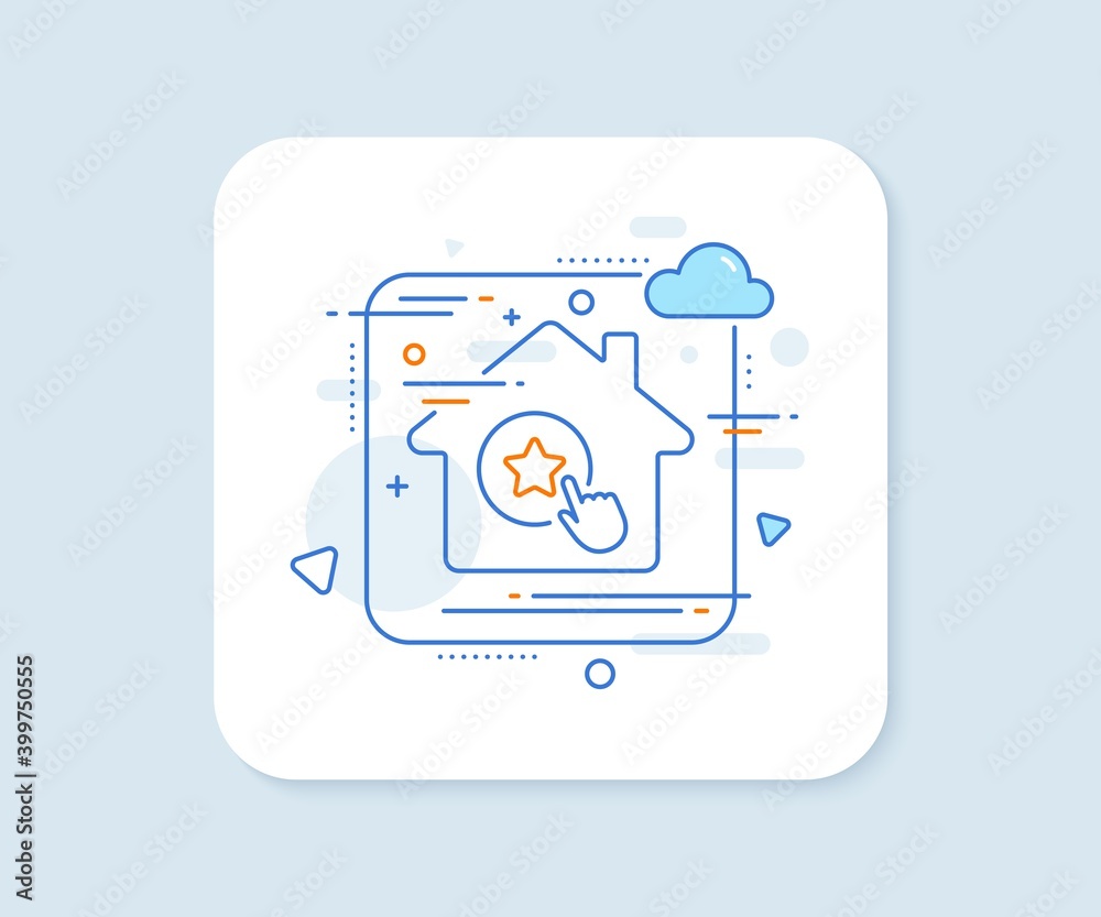 Loyalty star line icon. Abstract vector button. Bonus points. Discount program symbol. Loyalty star line icon. Home concept badge. Vector Loyalty star line icon. Abstract vector button. Bonus points. Discount program symbol. Loyalty star line icon. Home concept badge. Vector