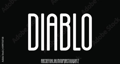 modern alphabet font vector set