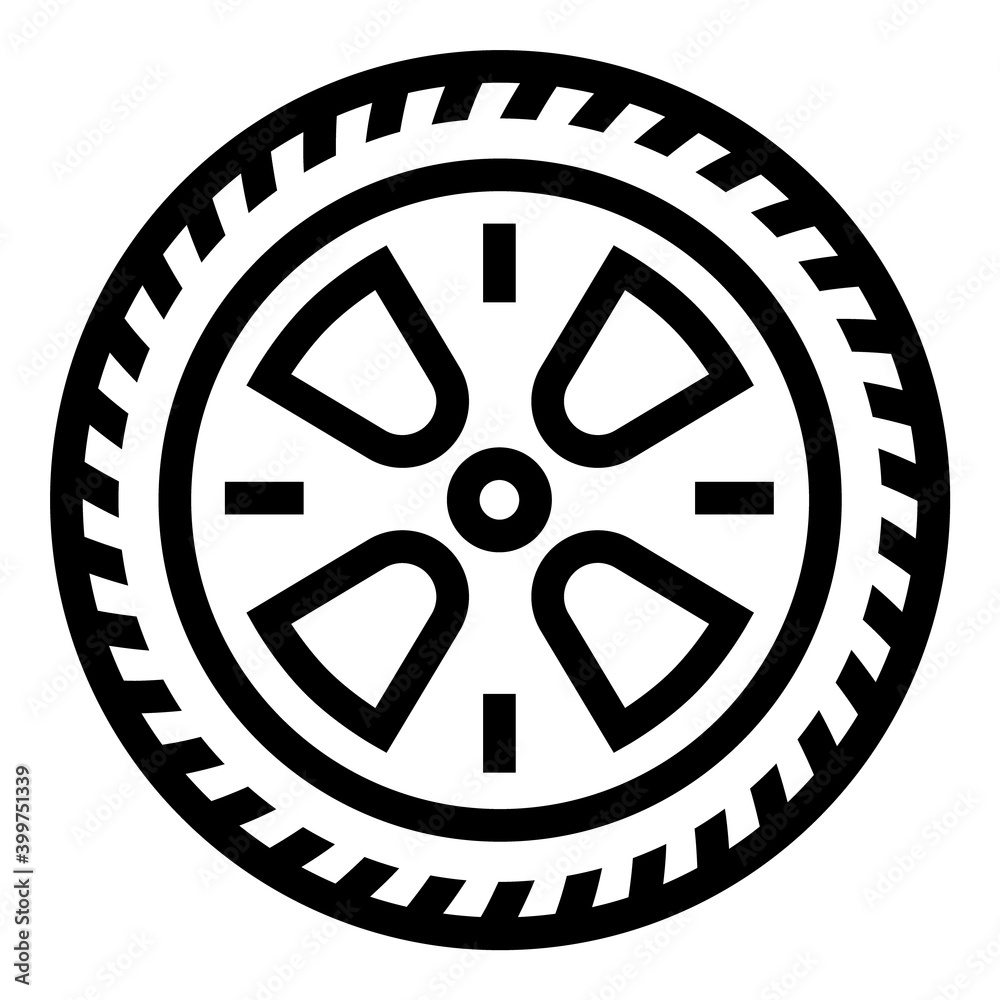 Car Tyre Repair Service Wheel Flat Icon Isolated On White Background Car Tyre Repair Service Wheel Flat Icon Isolated On White Background