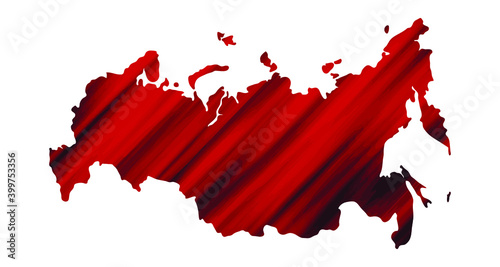 Russia colorful vector map silhouette