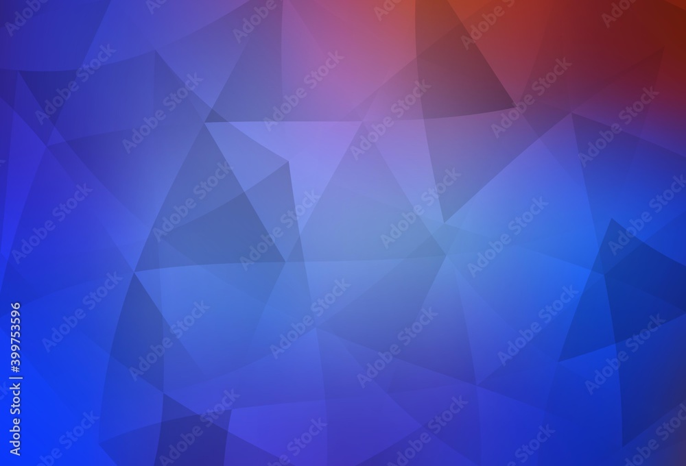 Light Blue, Red vector shining triangular backdrop. Light Blue, Red vector shining triangular backdrop.
