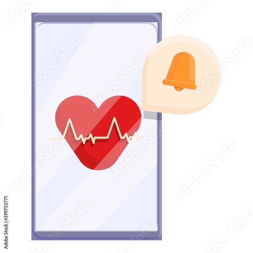Smartphone telemedicine icon. Cartoon of smartphone telemedicine vector icon for web design isolated on white background