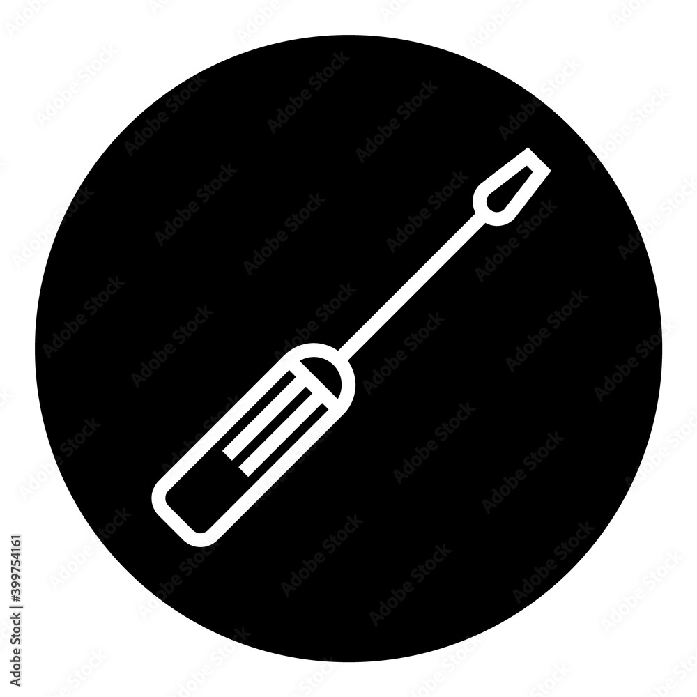 Construction Design Screwdriver Flat Icon Isolated On White Background Construction Design Screwdriver Flat Icon Isolated On White Background