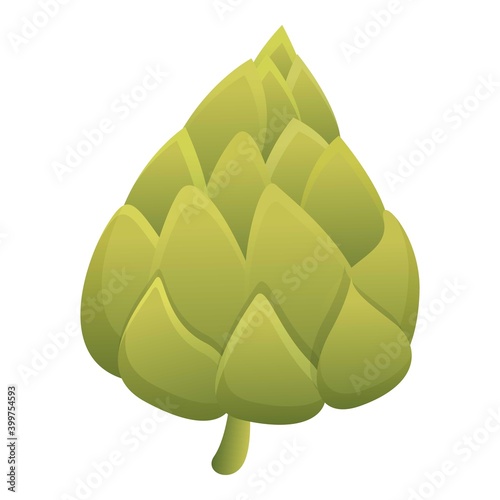Food artichoke icon. Cartoon of food artichoke vector icon for web design isolated on white background