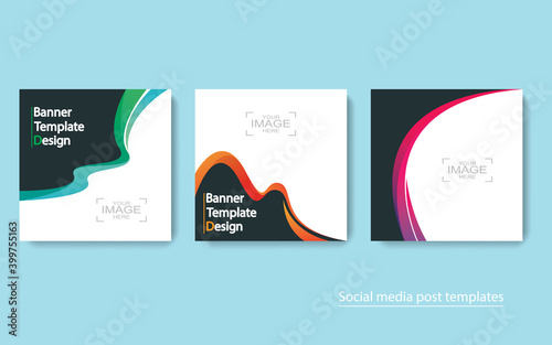 set banner social media post design,vector illustrations.