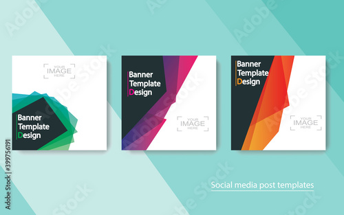 set banner social media post design,vector illustrations.