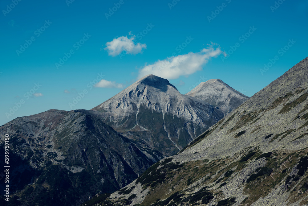 View of The Horse from above the mountain in Pirin National park in summer sunny day Good weather and condition for mountaineering and tourism