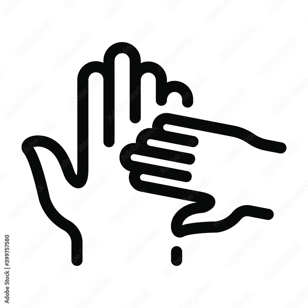 Couple holding hands icon of solid style Couple holding hands icon of solid style