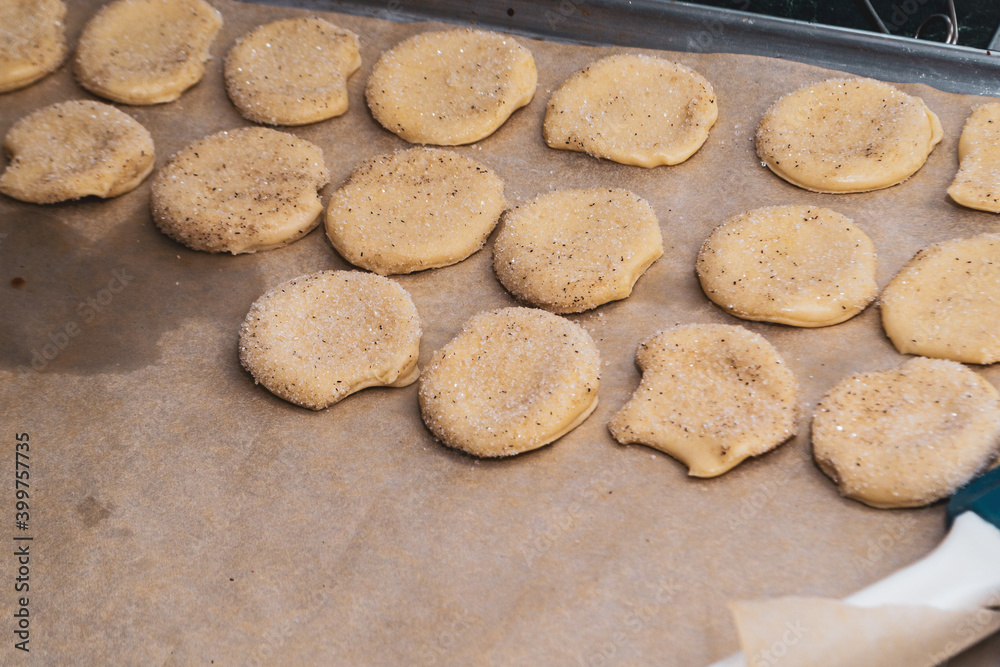 homemade cookies on a baking sheet homemade cookies on a baking sheet