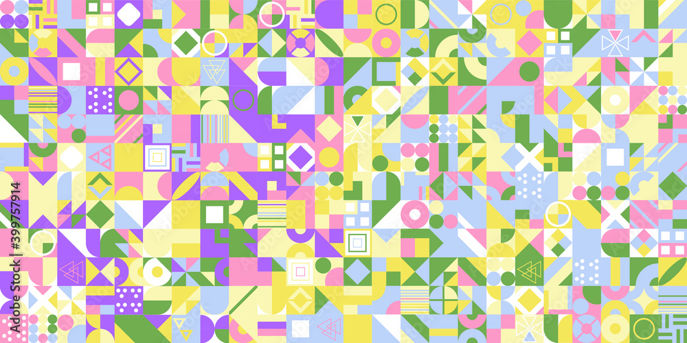 Colorful mosaic covers design. Minimal geometric pattern background Colorful mosaic covers design. Minimal geometric pattern background