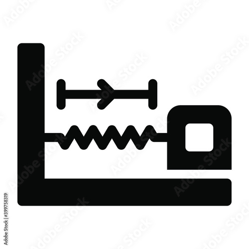 
An icon of elastic energy in editable design
