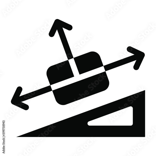 
An icon of gravity in solid editable design
