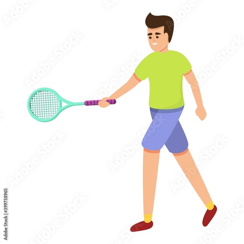 Mens tennis icon. Cartoon of mens tennis vector icon for web design isolated on white background © nsit0108